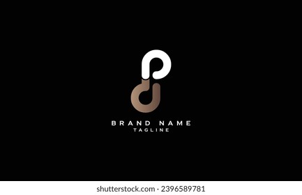 DP, PD, Abstract initial monogram letter alphabet logo design