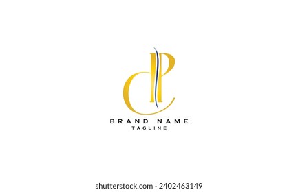 DP, PD, Abstract initial monogram letter alphabet logo design