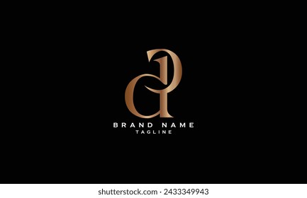 DP, PD, Abstract initial monogram letter alphabet logo design