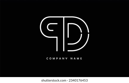 DP, PD Abstract Letters Logo Monogram