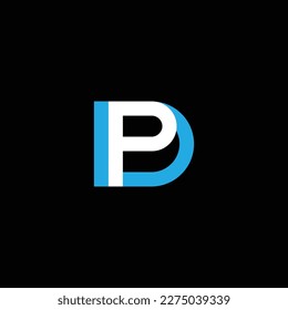 DP or PD abstract outstanding professional business awesome artistic branding company different colors illustration logo