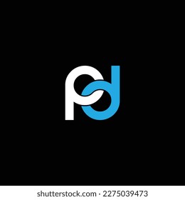 Abstrakt von DP oder PD herausragende professionelle Unternehmen fantastische künstlerische Branding-Unternehmen verschiedene Farben Illustrationslogo