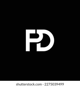 DP o PD abstract sobresaliente negocio profesional asombroso marca artística empresa de diferentes colores ilustración logo
