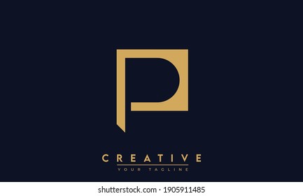 DP or PD D P abstract monogram logo vector template.
