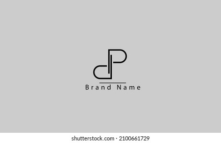 dp pd d p abstract vector logo monogram template
