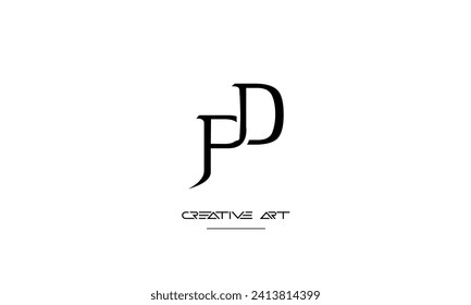 DP, PD, D, P abstract letters logo monogram