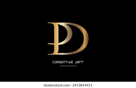 DP, PD, D, P abstract letters logo monogram