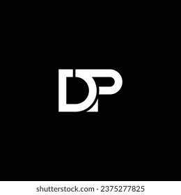 DP or PD double letter logo design. Abstract outstanding professional business awesome artistic branding company different colors illustration.