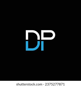 Diseño del logotipo de doble letra DP o PD. Resumen sobresaliente negocio profesional impresionante empresa de marca artística de diferentes colores ilustración.