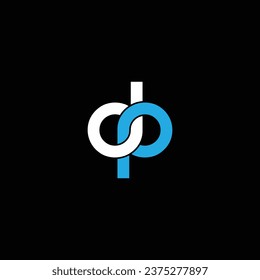 DP or PD double letter logo design. Abstract outstanding professional business awesome artistic branding company different colors illustration.