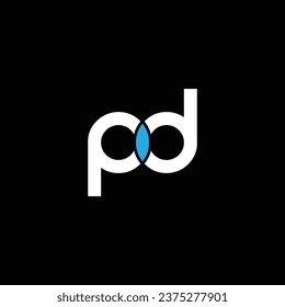 DP or PD double letter logo design. Abstract outstanding professional business awesome artistic branding company different colors illustration.