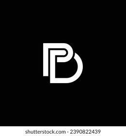 DP or PD double letter logo design. Abstract outstanding professional business awesome artistic branding company different colors illustration.