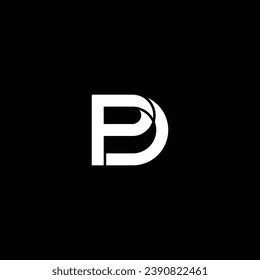 DP- oder PD-Logo-Design mit Doppelbuchstaben. Abstrakt herausragende professionelle Business-fantastische künstlerische Branding Unternehmen verschiedene Farben Illustration.