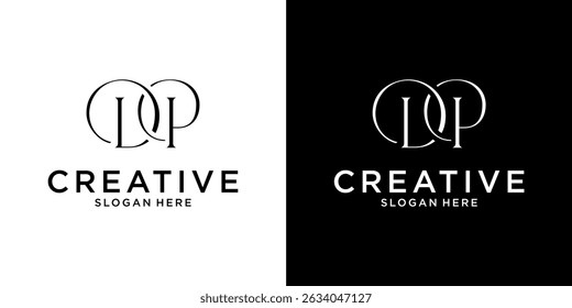 Modelo de vetor de design de logotipo com letra inicial DP ou PD