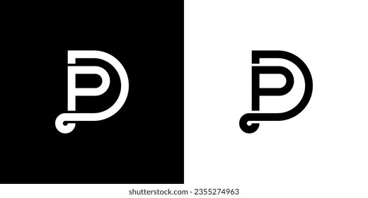 DP or PD Letter Logo design, PD or DP Monogram, DP or PD Initials Letter logo concept, icon, modern, unique, vector