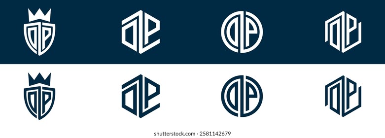DP PD letter logo set design