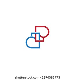 DP or PD letter vector illustration for icon,symbol or logo. DP or PD initials logo