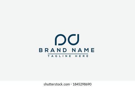 DP, PD Logo Design Template Vektorgrafik Branding Element.