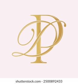 DP, PD, logotipo DP, letra DP, monograma DP, Vector, logotipo, Boda Iniciales del monograma, logotipo de la Boda, monograma de la Boda, diseño del logotipo