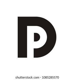 DP or PD logo initial letter design template vector