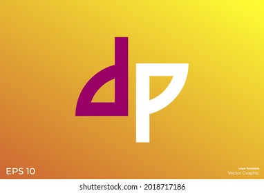 DP and PD logotype. Modern minimal logo template. Logo concept. Eps 10. Vector graphic. Lettering symbol.