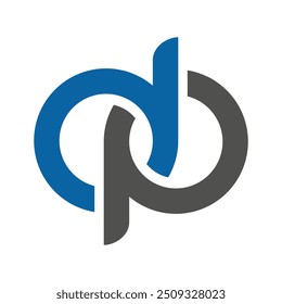 modelo de logotipo de link de letra qb dp