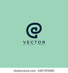 DP Technology brand D and P letter linear monogram logo Template 
