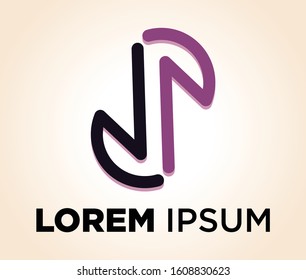 DP vector logo with thick lines