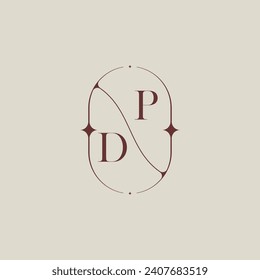 DP wedding classic in elegant monogram with high quality professional design that will print well