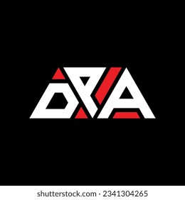 DPA triangle letter logo design with triangle shape. DPA triangle logo design monogram. DPA triangle vector logo template with red color. DPA triangular logo Simple, Elegant, and Luxurious design.