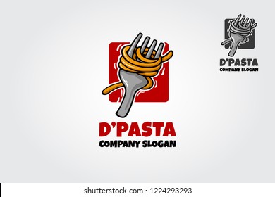 Dpasta Fork Fast Food Meal Isolated Stock Vector (Royalty Free ...