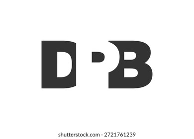 Diseño del logotipo de DPB. Letra inicial D P B estilo de letra en negrita para startups tecnológicas, consultoría, marca corporativa. Nombre creativo de la empresa, titulares de la tipografía, identidad, logotipo de moda. Ilustración vectorial.