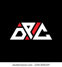 DPC triangle letter logo design with triangle shape. DPC triangle logo design monogram. DPC triangle vector logo template with red color. DPC triangular logo Simple, Elegant, and Luxurious design.