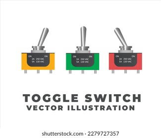 DPDT Toggle Switch Vector Illustration