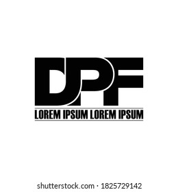 DPF letter monogram logo design vector