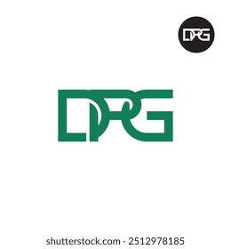 Diseño de monograma de letra de logotipo DPG