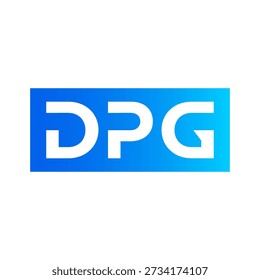 DPG modern bold logo designed for consulting, construction, and contractor businesses. Clean typography and blue gradient convey strength, reliability, and professional corporate identity.