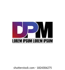 DPM letter monogram logo design vector