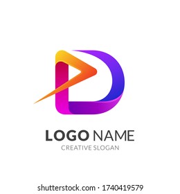 Design für das DP/PD-Letter-Monogramm-Logo