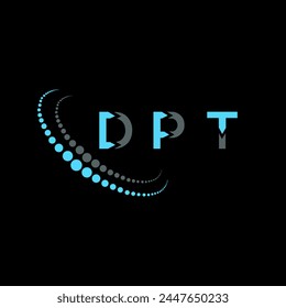 Diseño abstracto del logotipo de la letra de DPT. DPT diseño único. DPT.
