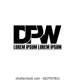 DPW letter monogram logo design vector