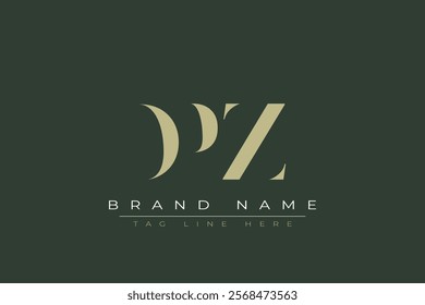 DPZ abstract letter logo design. This logo is designed by three abstract letters.