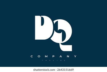 DQ Abstract Geometric Logo Design. Modern and elegant logo design with simplistic typography elements, showcasing branding excellence.
