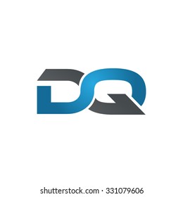 DQ company linked letter logo blue