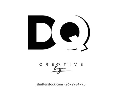 DQ Creative Minimalist Negative Space Latter Logo mit modernem Monogramm für Branding und Business Lettermark Logo mit Initial Letters Logo Design für Branding.