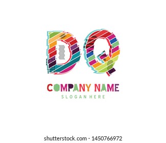 DQ Full color initial logo vector