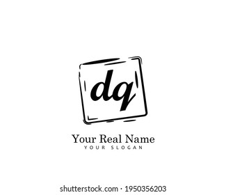 DQ Initial beauty monogram logo vector