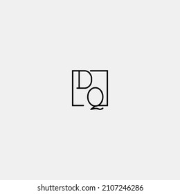 Logo inicial de DQ en concepto de línea en diseño profesional de alta calidad que será mejor para las empresas