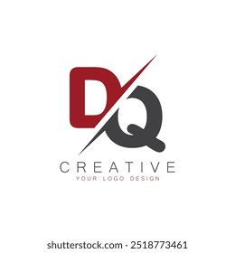 DQ initial monogram with letter creative logo