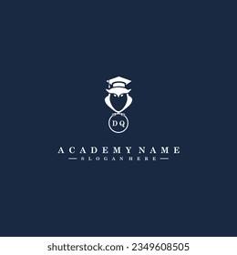 DQ Initials Academy Logo Vector Art Icons and Graphics